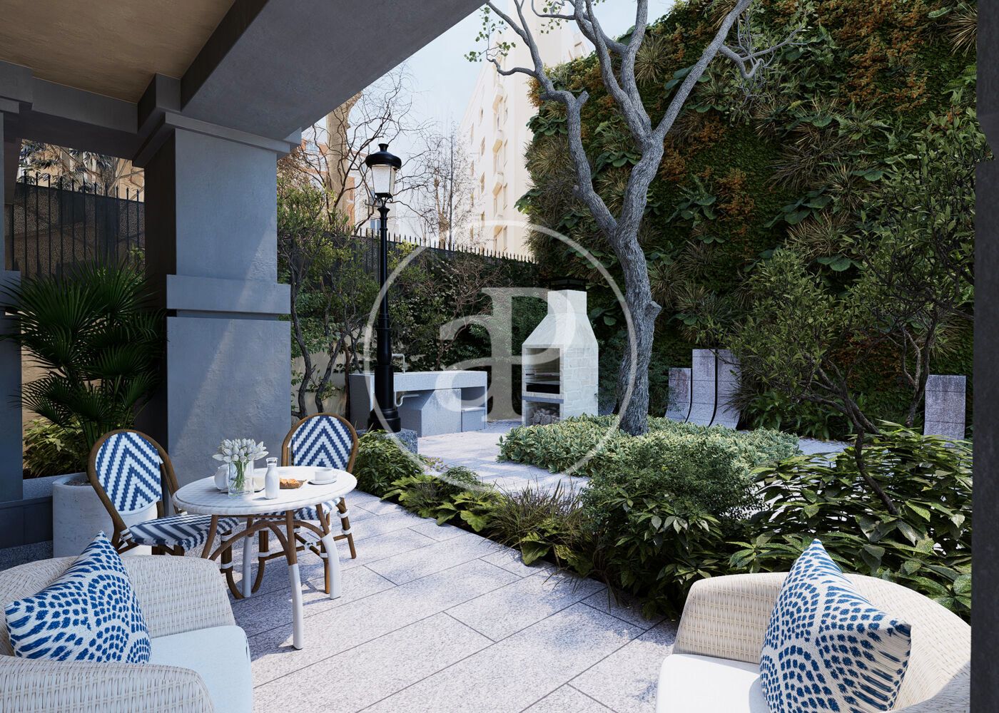 Terrace of Flat for sale in  Madrid Capital  with Air Conditioner, Heating and Private garden