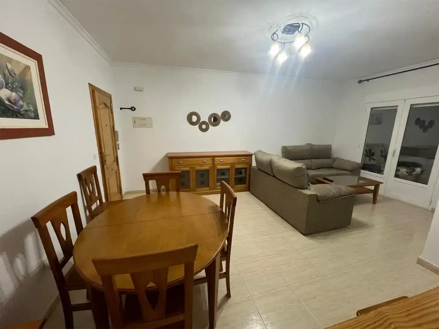 Wohnzimmer von Wohnung zur Miete in Carboneras mit Klimaanlage, Parkett und Möbliert