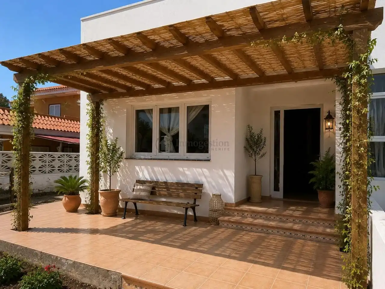 Terraza de Casa o chalet de alquiler en Arona con Jardín privado, Terraza y Piscina