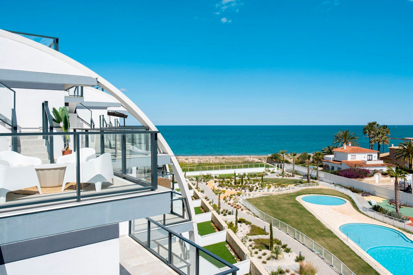Terrace of Flat for sale in Dénia  with Air Conditioner, Heating and Private garden