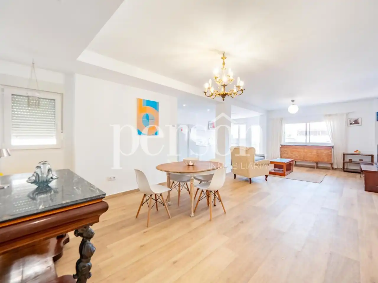 Wohnzimmer von Wohnung zur Miete in Valencia mit Klimaanlage, Terrasse und Möbliert