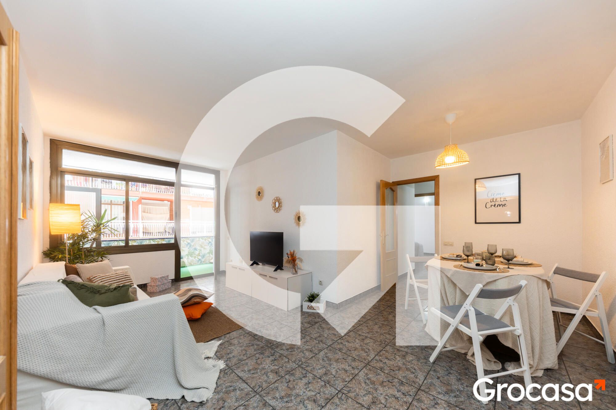 Living room of Flat for sale in Gavà  with Oven, TV and Balcony