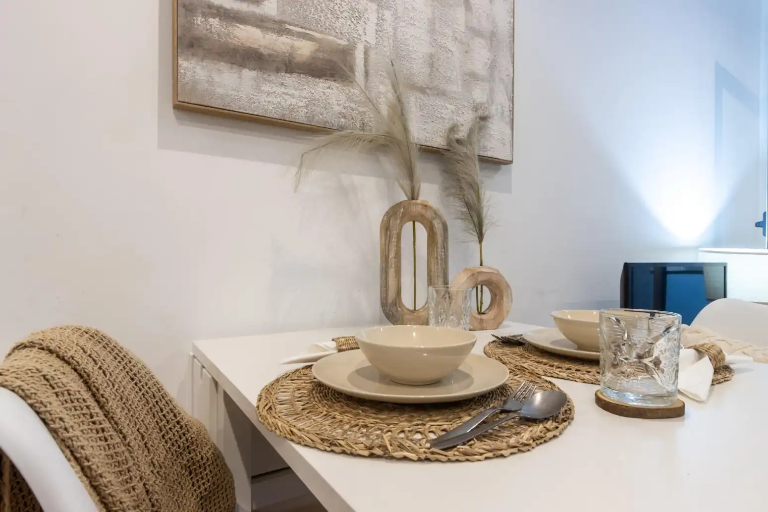 Esszimmer von Wohnung zum Verkauf in Terrassa mit Heizung, Parkett und Terrasse