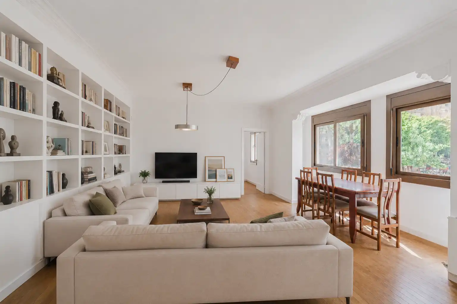 Sala de estar de Piso en venta en Barcelona con Calefacción, Parquet y Horno