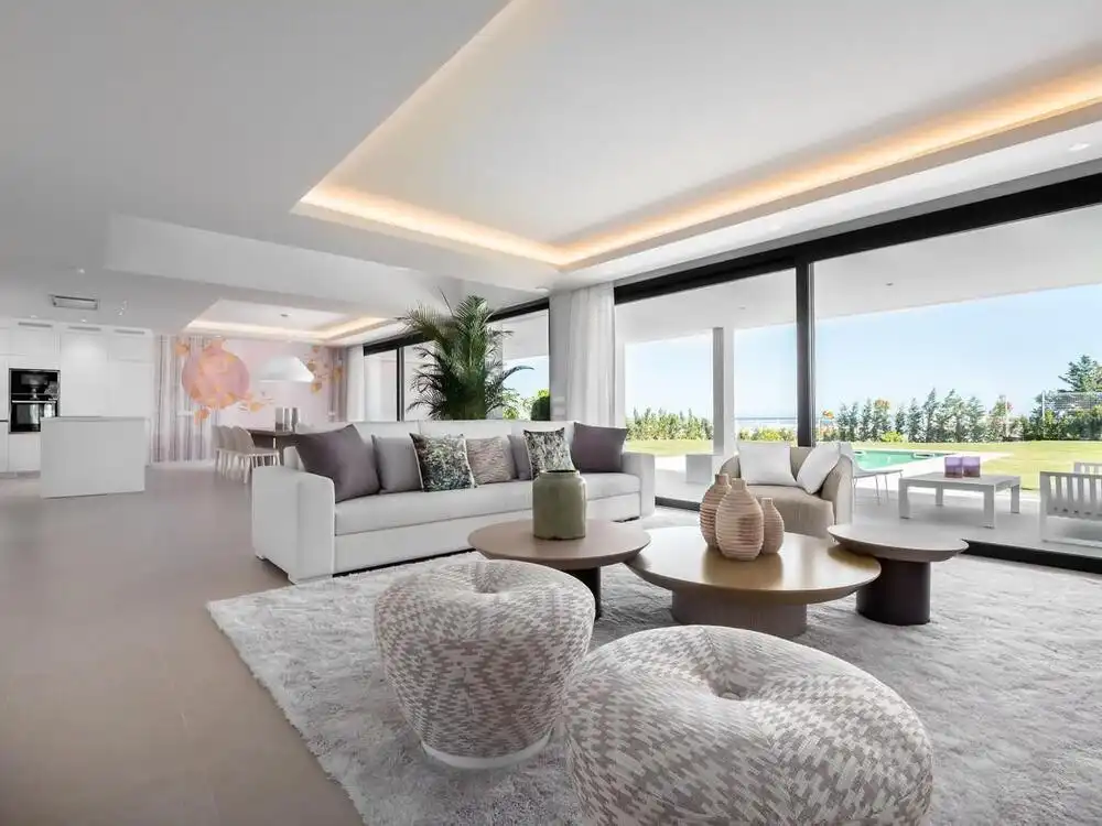 Living room of Houses for sale in Estepona  with Air Conditioner, Private garden and Terrace