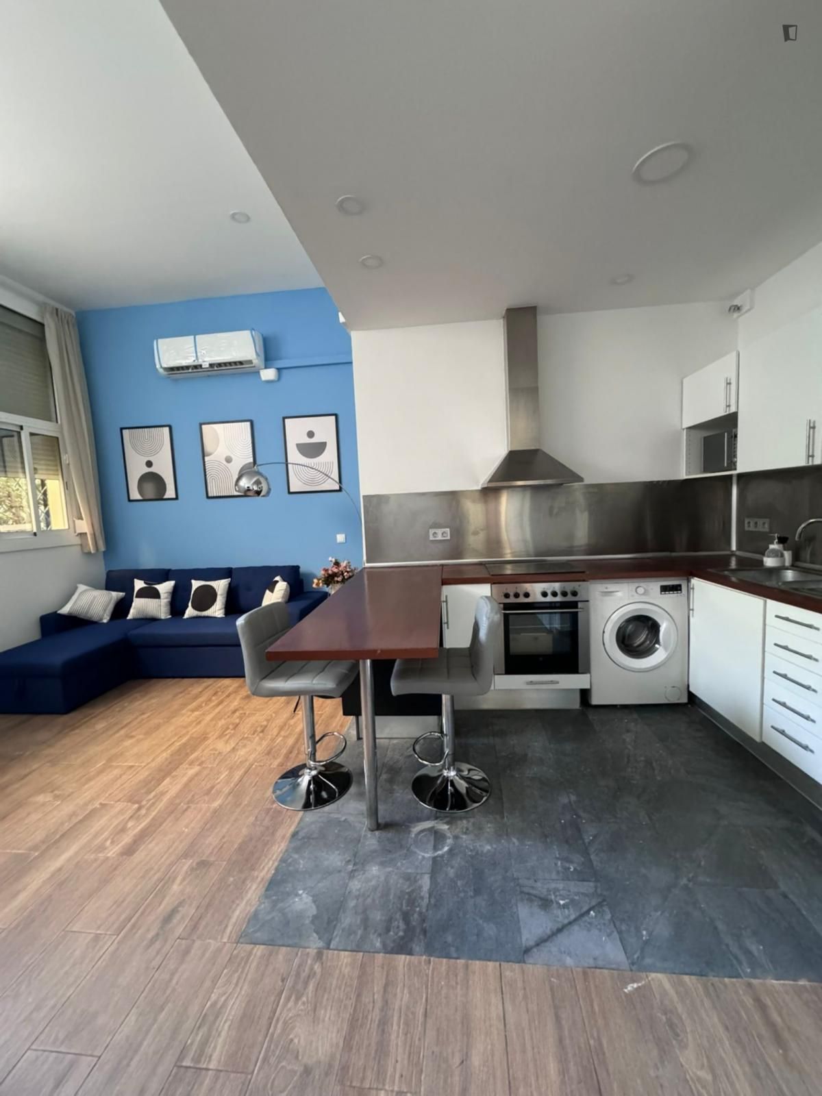 Kitchen of Apartment to rent in  Barcelona Capital  with Air Conditioner, Heating and Furnished