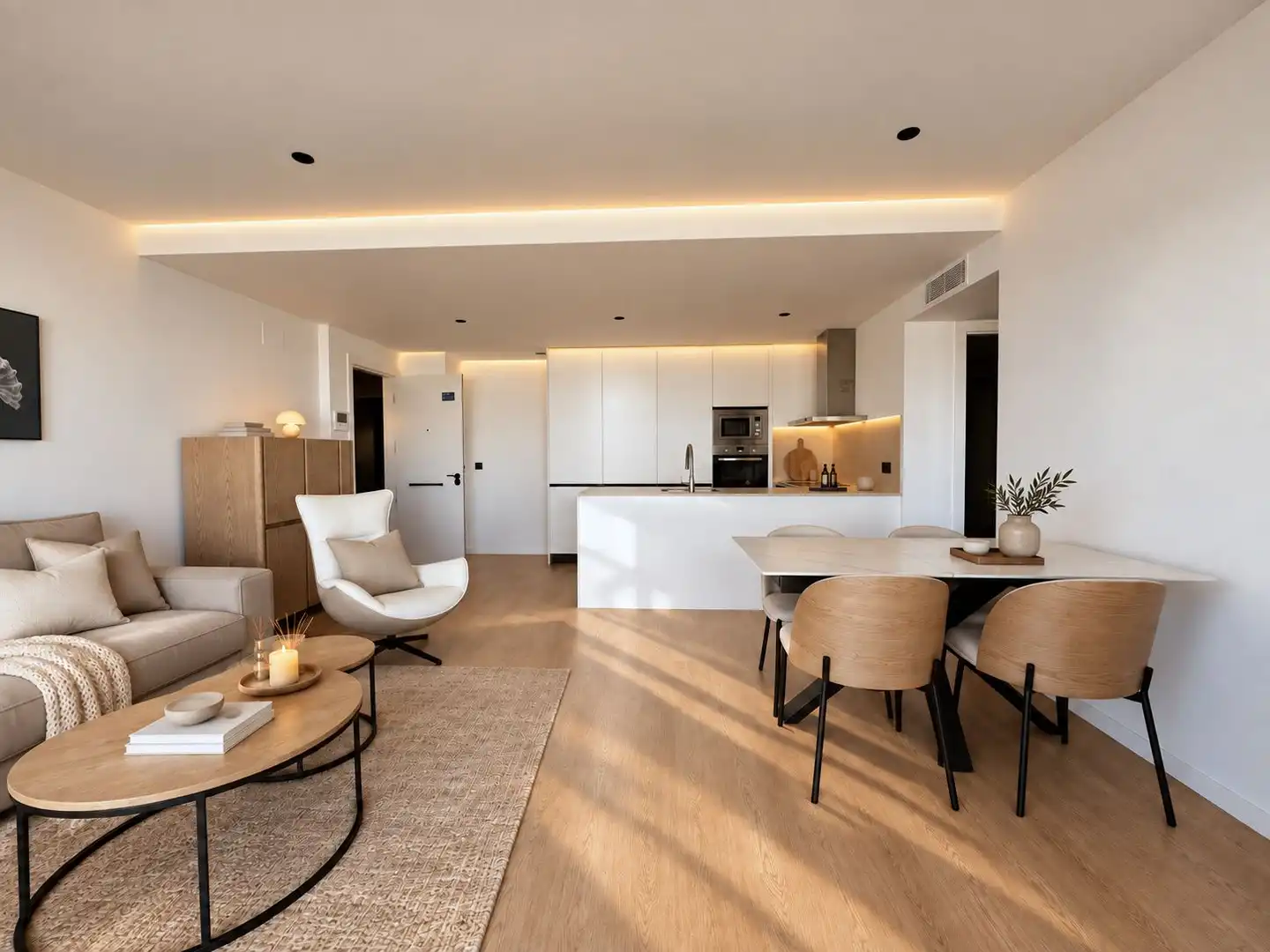 Sala de estar de Apartamento de alquiler en Moncofa con Aire acondicionado, Terraza y Trastero