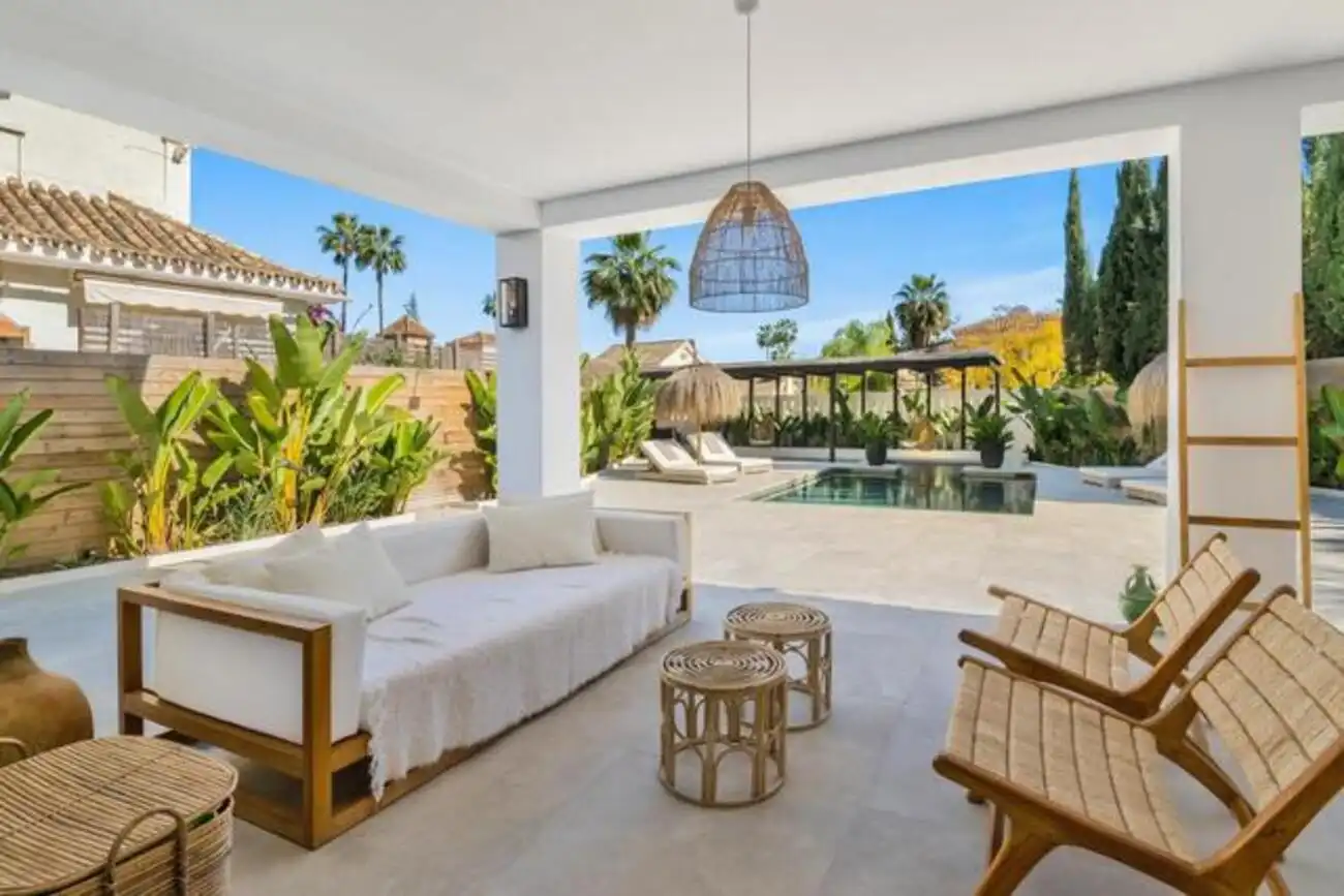 Terraza de Casa o chalet de alquiler en Marbella con Aire acondicionado, Calefacción y Jardín privado
