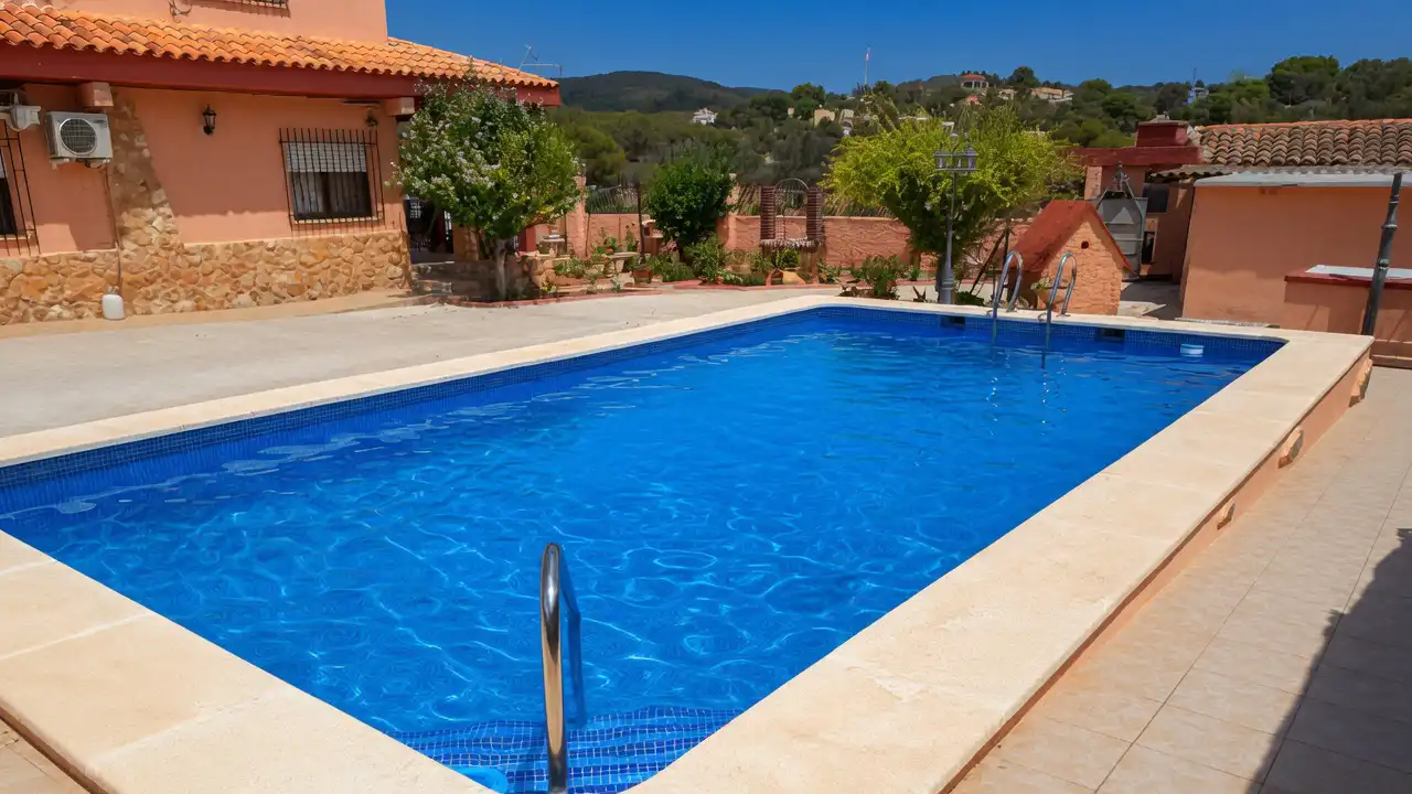 Piscina de Casa o xalet en venda en Vilamarxant amb Aire condicionat, Jardí privat i Terrassa