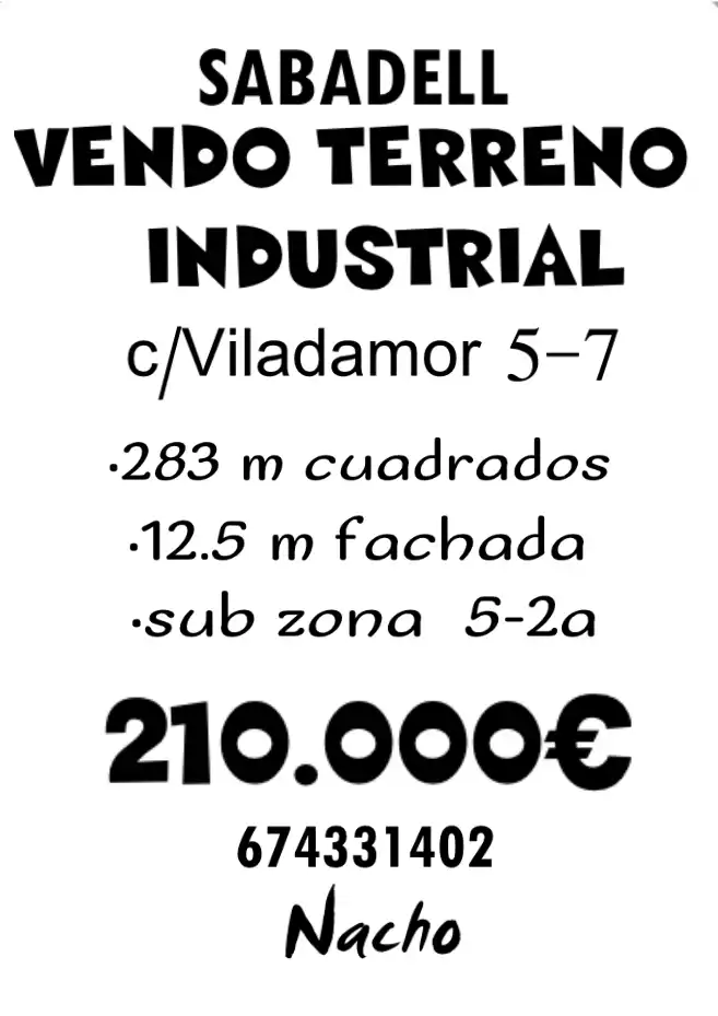 Parking de Nave industrial en venta en Sabadell