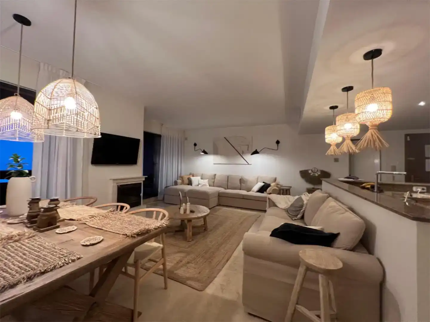 Sala d'estar de Apartament en venda en Mijas amb Aire condicionat i Piscina