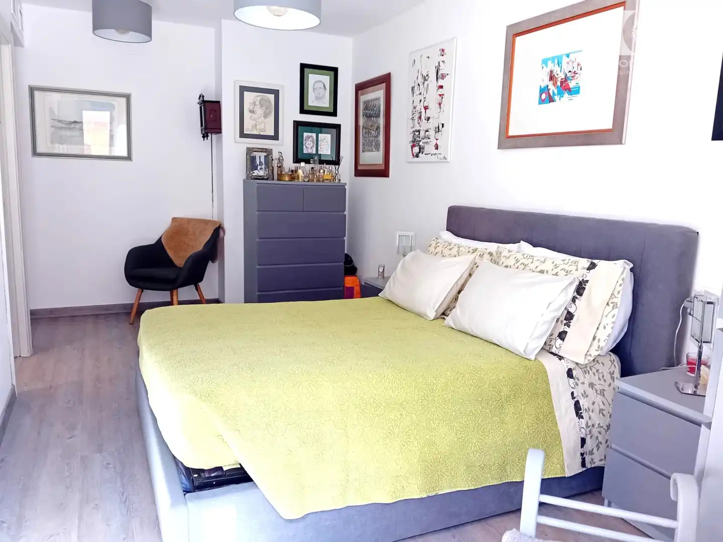 Schlafzimmer von Wohnung zum Verkauf in Ayamonte mit Klimaanlage, Privatgarten und Möbliert