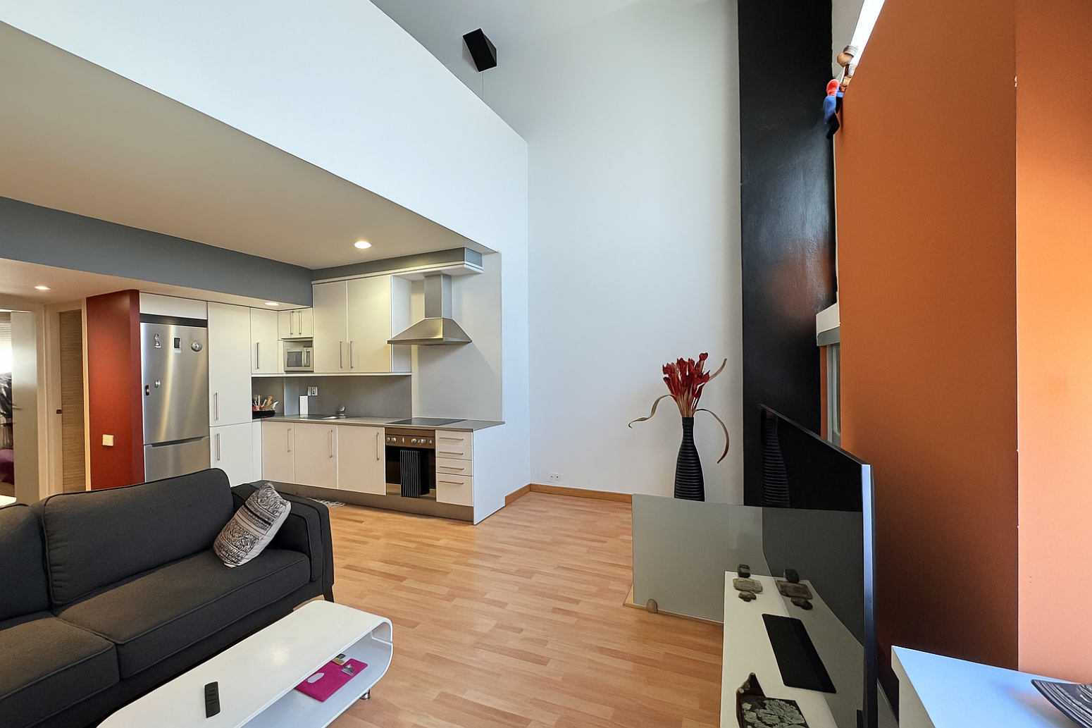 Living room of Flat for sale in Badalona  with Parquet flooring