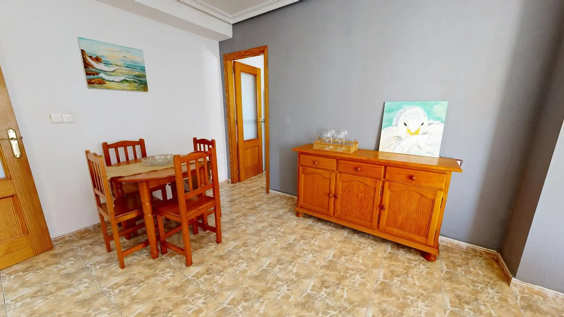 Comedor de Apartamento en venta en Torrevieja con Amueblado, Balcón y Piscina comunitaria