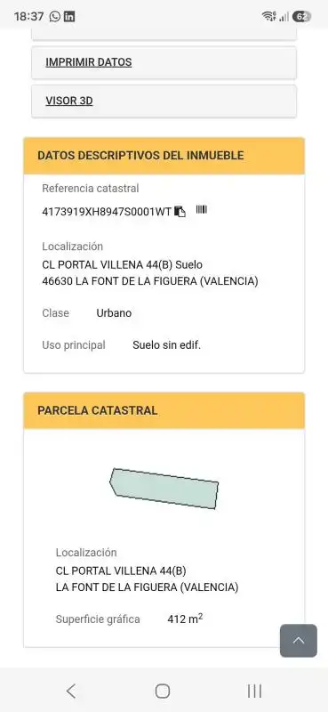 Residential land for sale in Carrer Portal de Villena, imagen 6
