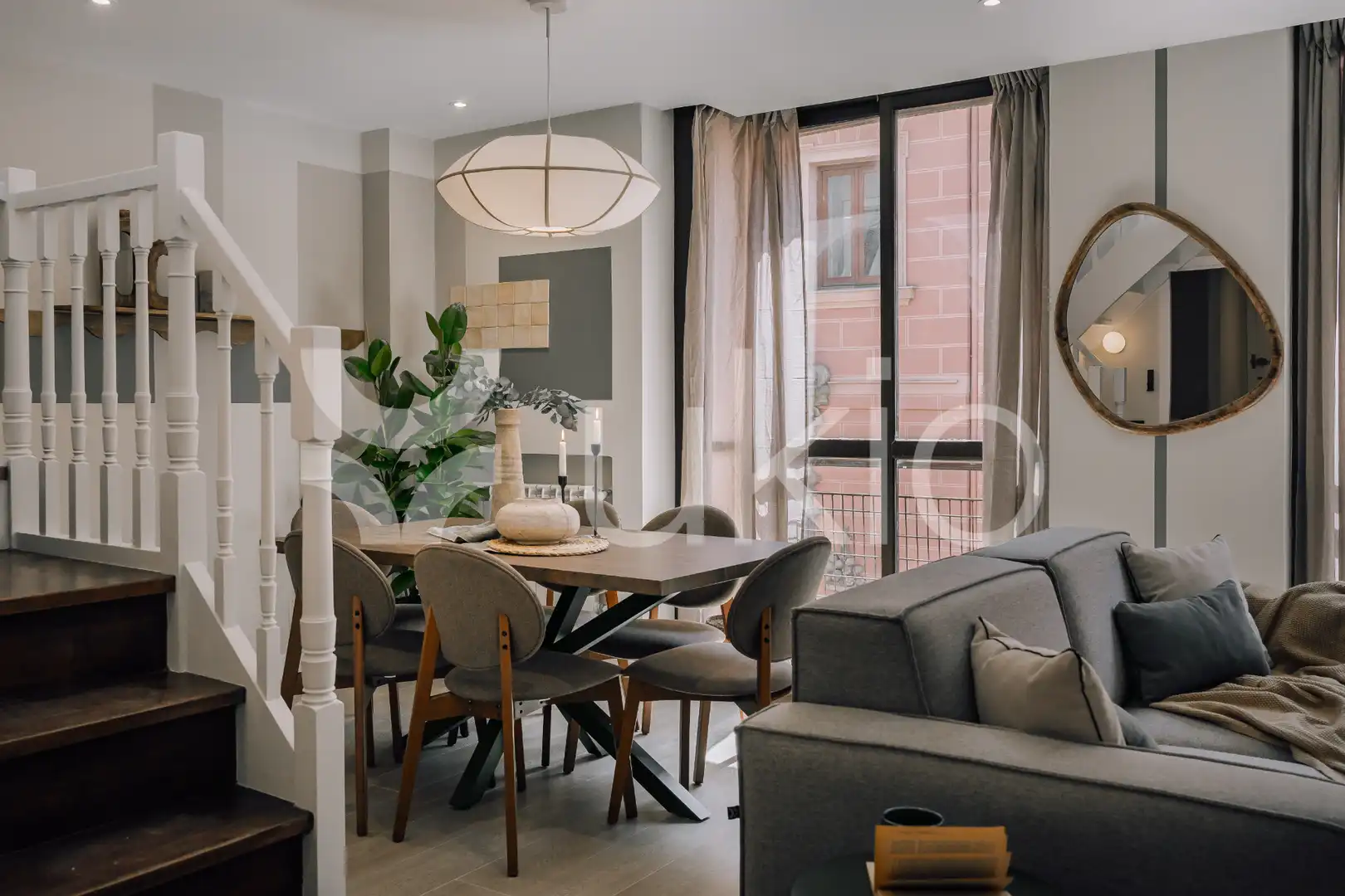 Sala de estar de Apartamento de alquiler en Madrid con Aire acondicionado, Calefacción y Amueblado