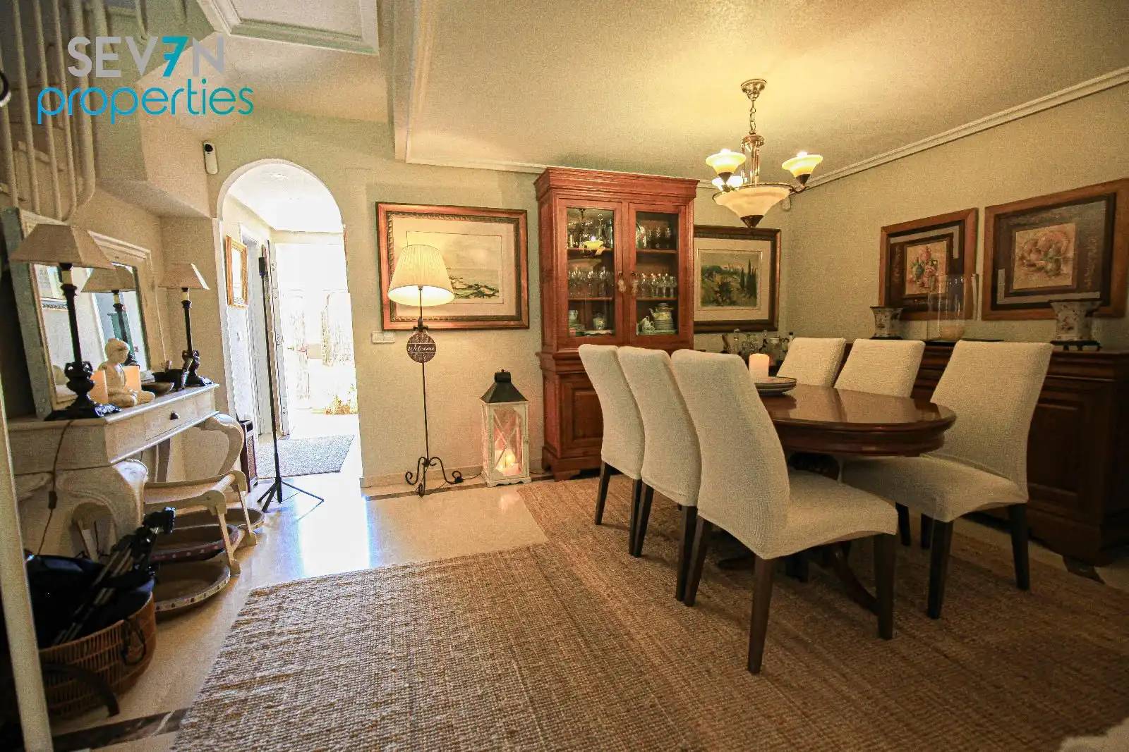 Comedor de Casa adosada en venta en Alicante / Alacant con Aire acondicionado, Calefacción y Piscina