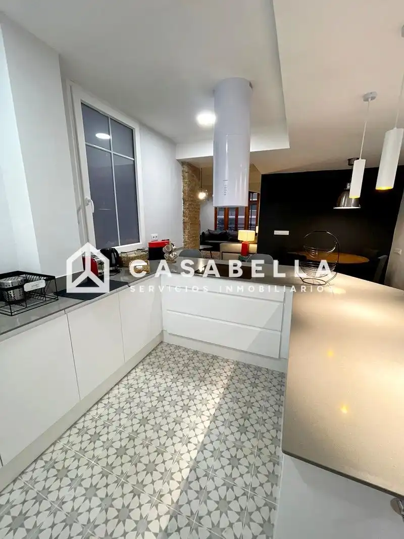 Kitchen of Flat for share in Valencia  with Air Conditioner, Heating and Furnished