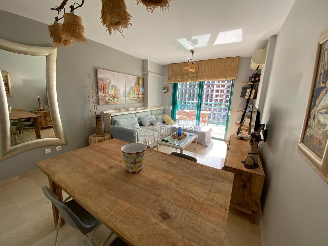 Wohnzimmer von Wohnung zum Verkauf in Villajoyosa / La Vila Joiosa mit Klimaanlage, Terrasse und Gemeinschaftspool