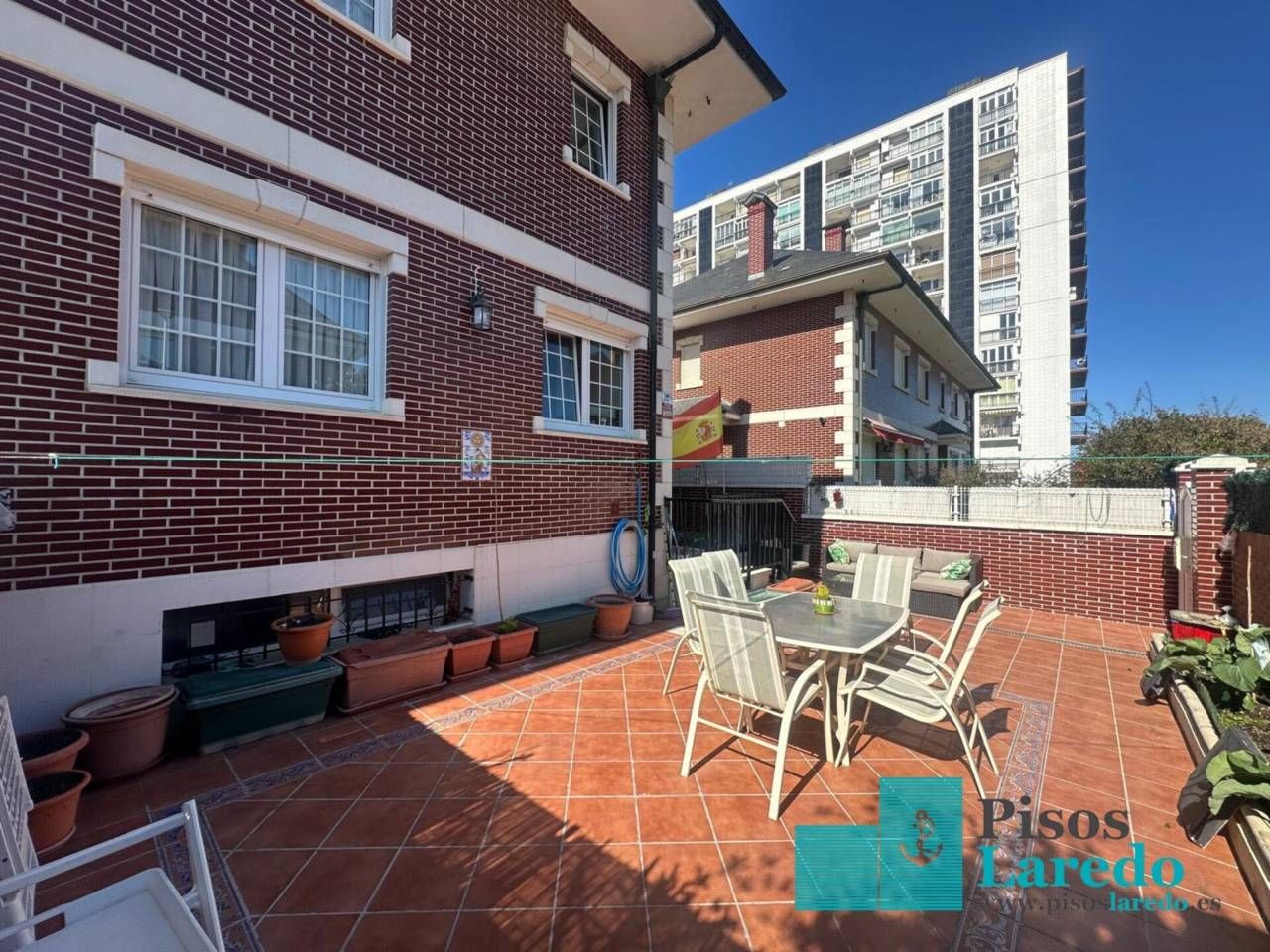 Terrace of Single-family semi-detached for sale in Laredo  with Heating, Private garden and Parquet flooring