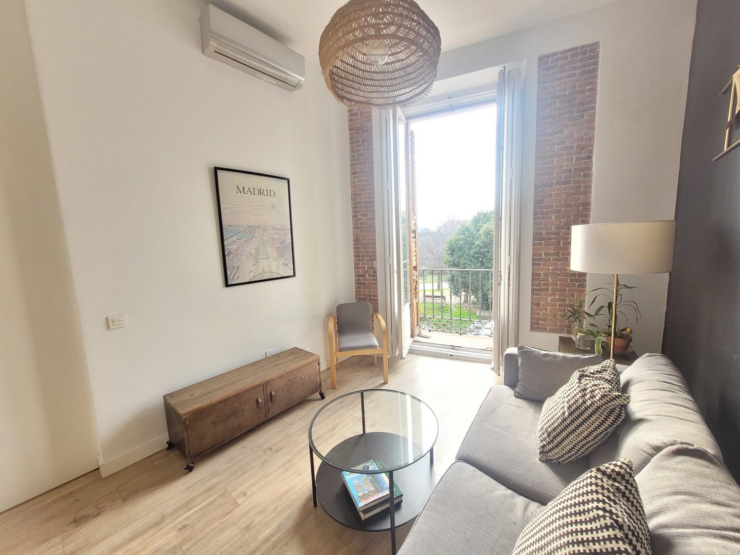 Living room of Flat to rent in  Madrid Capital  with Air Conditioner, Heating and Furnished
