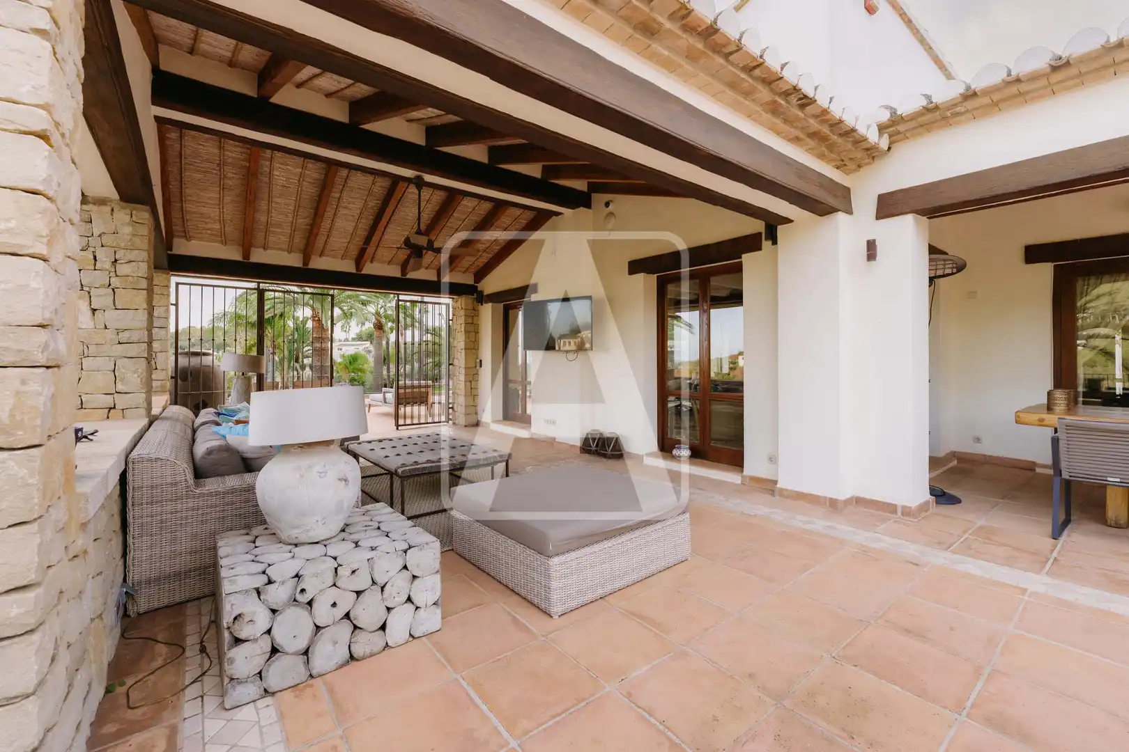Terraza de Finca rústica en venta en Benissa con Aire acondicionado, Calefacción y Jardín privado