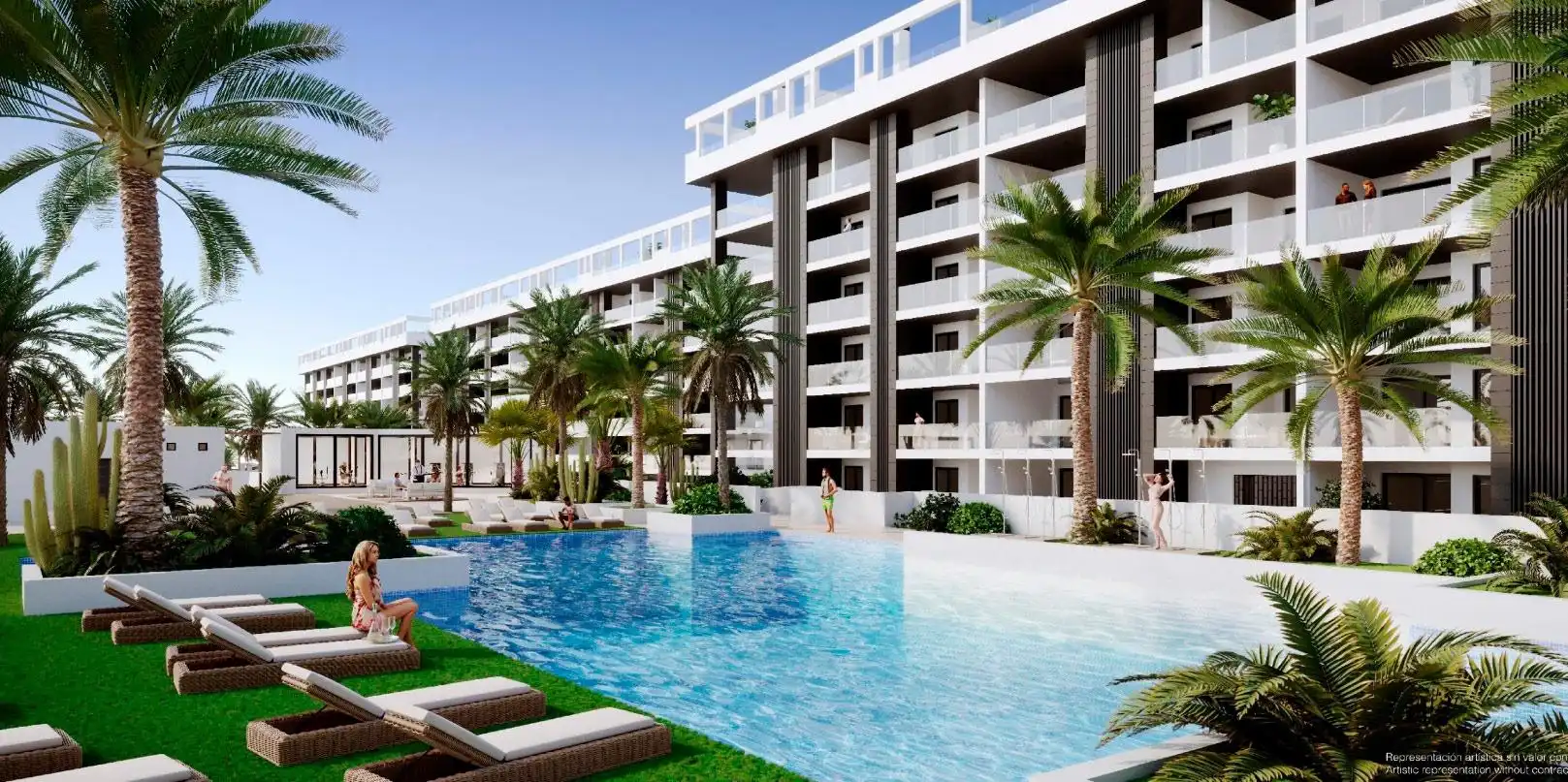 Piscina de Apartament en venda en Torrevieja amb Aire condicionat, Calefacció i Terrassa