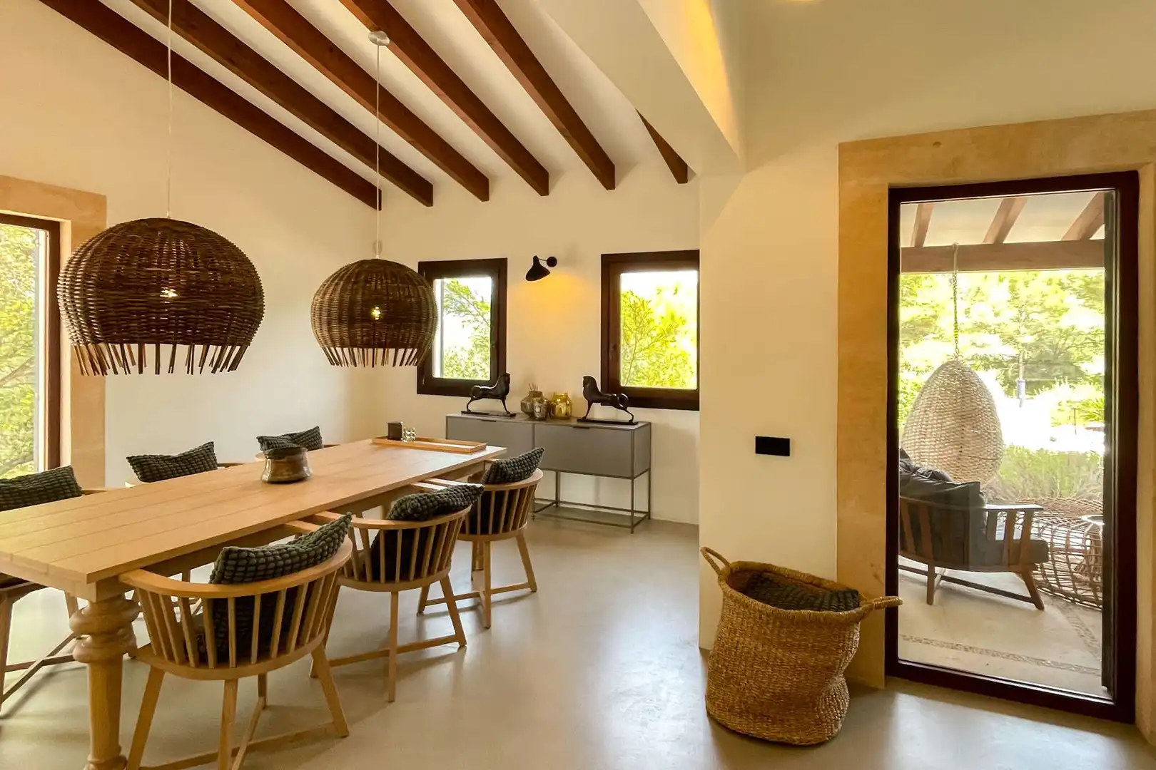 Dining room of Country homes for rent in Artà  with Air Conditioner, Heating and Terrace