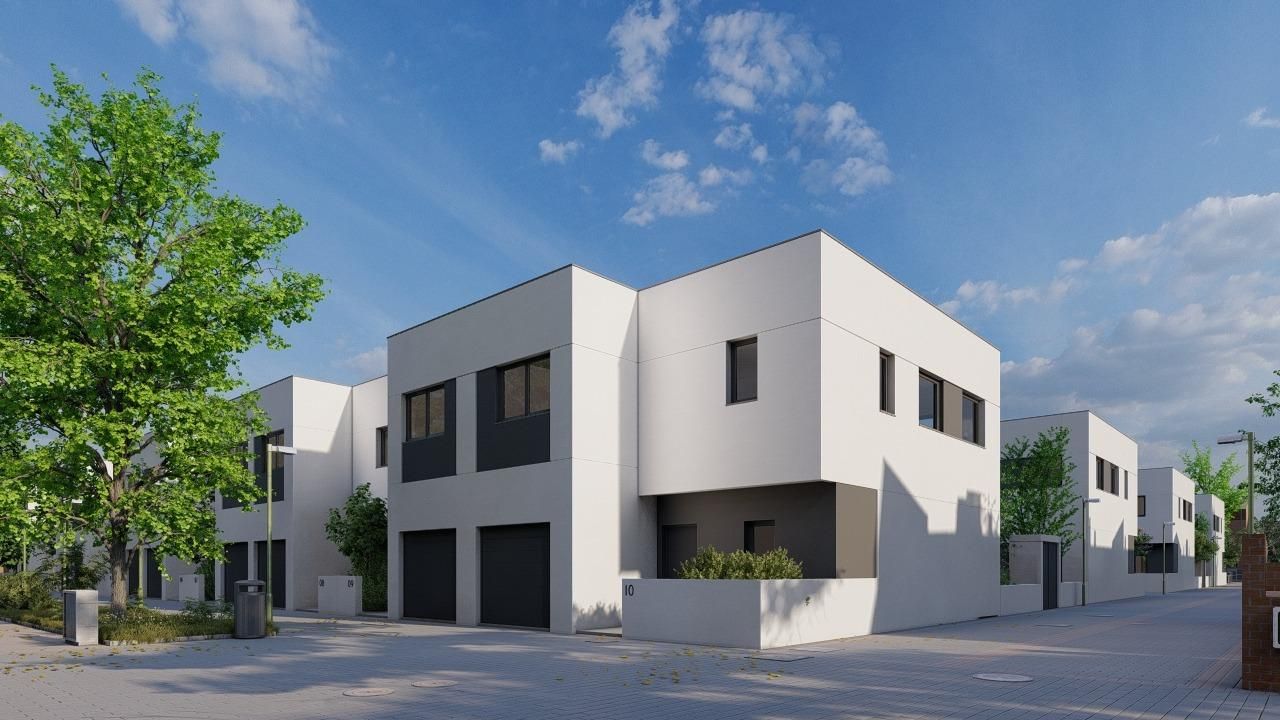 Exterior view of Single-family semi-detached for sale in Burgos Capital  with Heating and Private garden