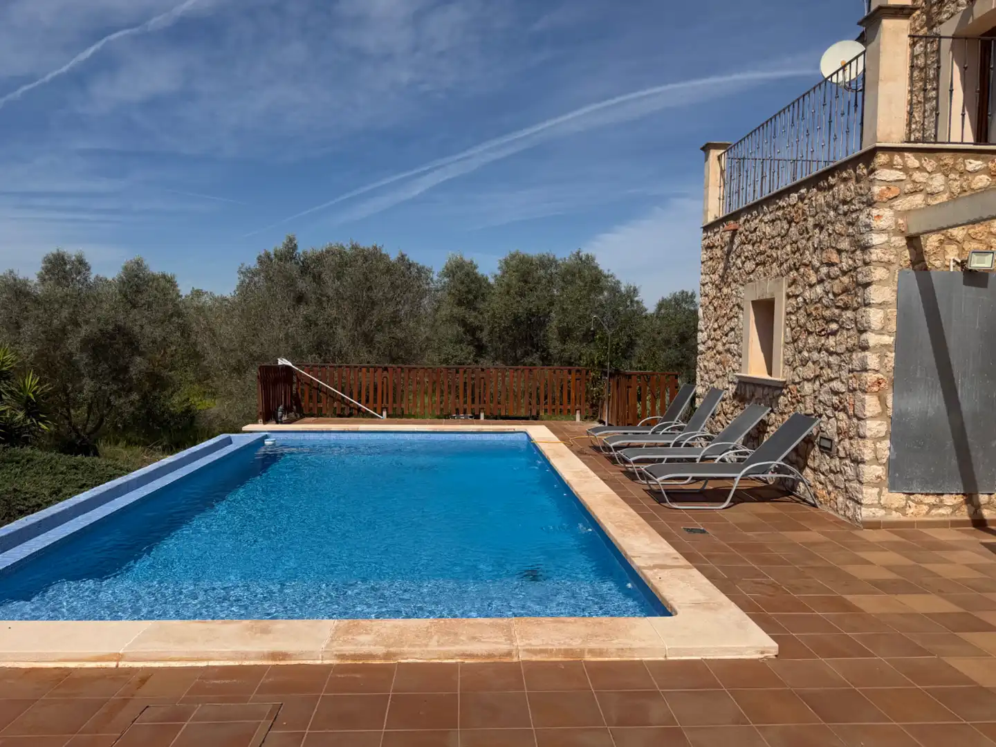 Piscina de Finca rústica de alquiler en Manacor con Aire acondicionado, Calefacción y Jardín privado