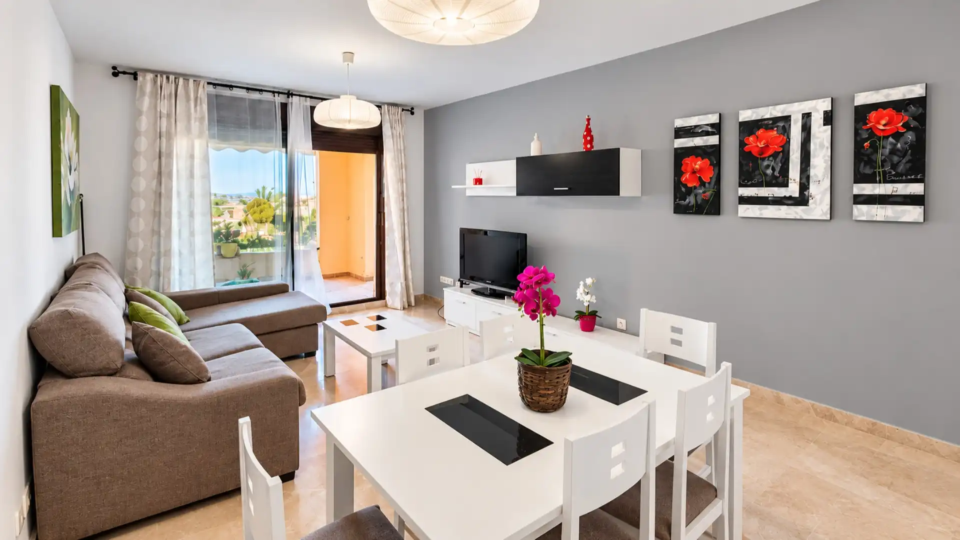 Sala de estar de Apartamento en venta en La Duquesa