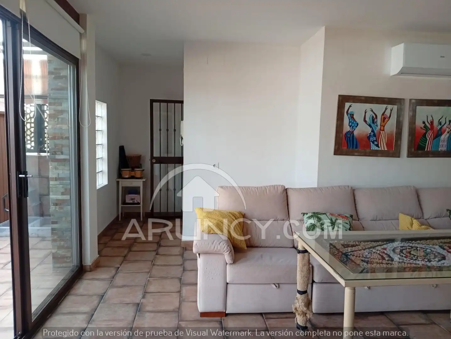 Sala d'estar de Àtic en venda en Alcalá de Guadaira amb Aire condicionat, Calefacció i Jardí privat