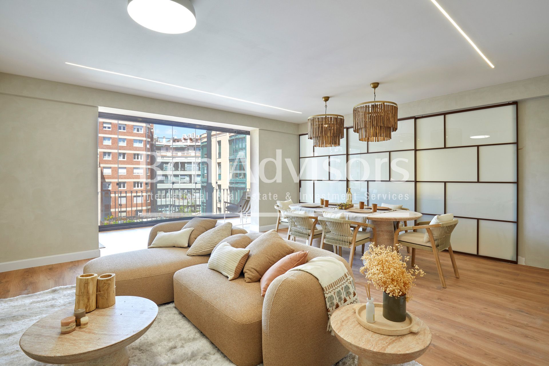 Living room of Flat for sale in  Barcelona Capital  with Air Conditioner, Heating and Parquet flooring