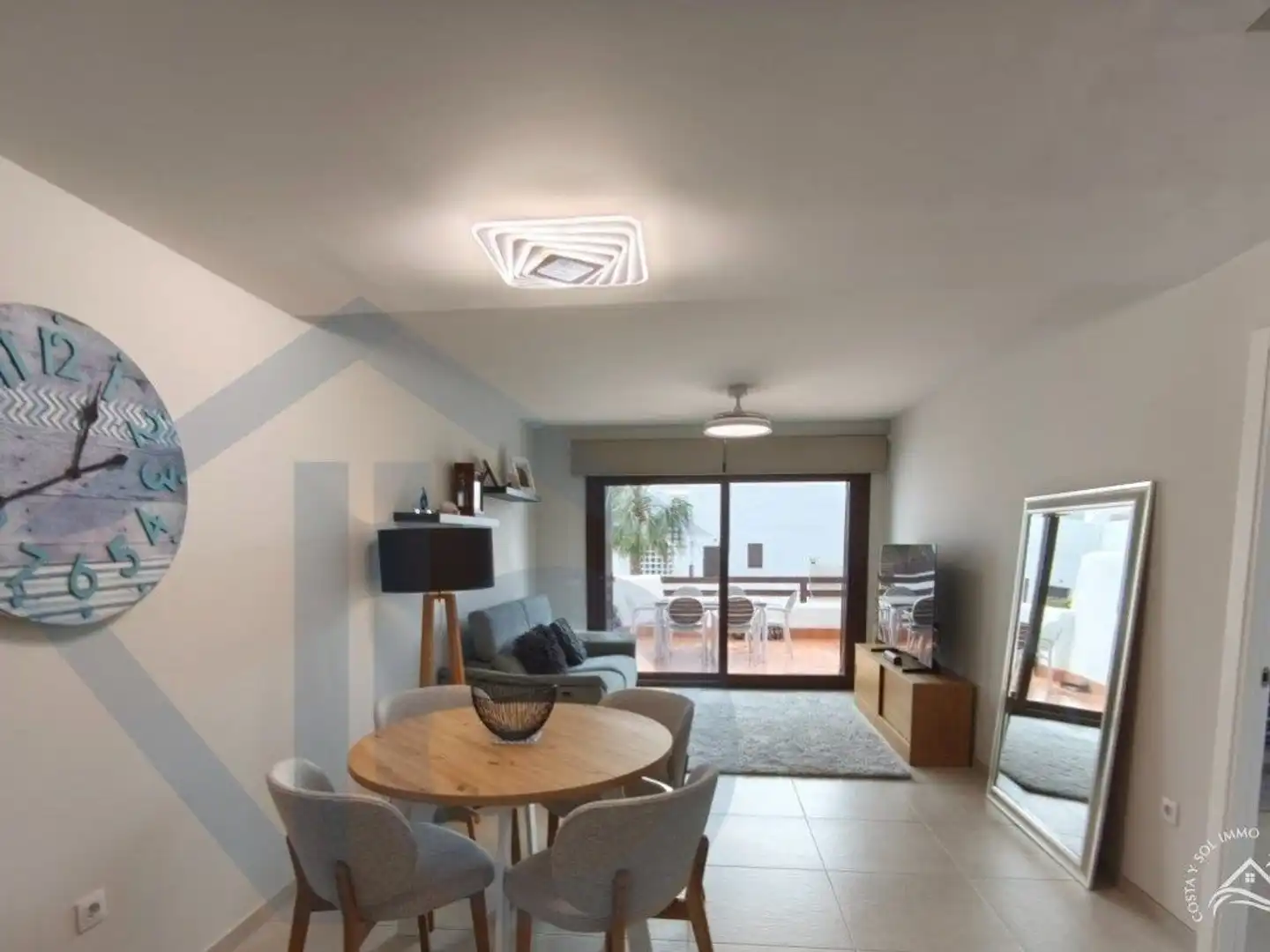 Sala de estar de Piso en venta en Pulpí con Aire acondicionado, Terraza y Piscina