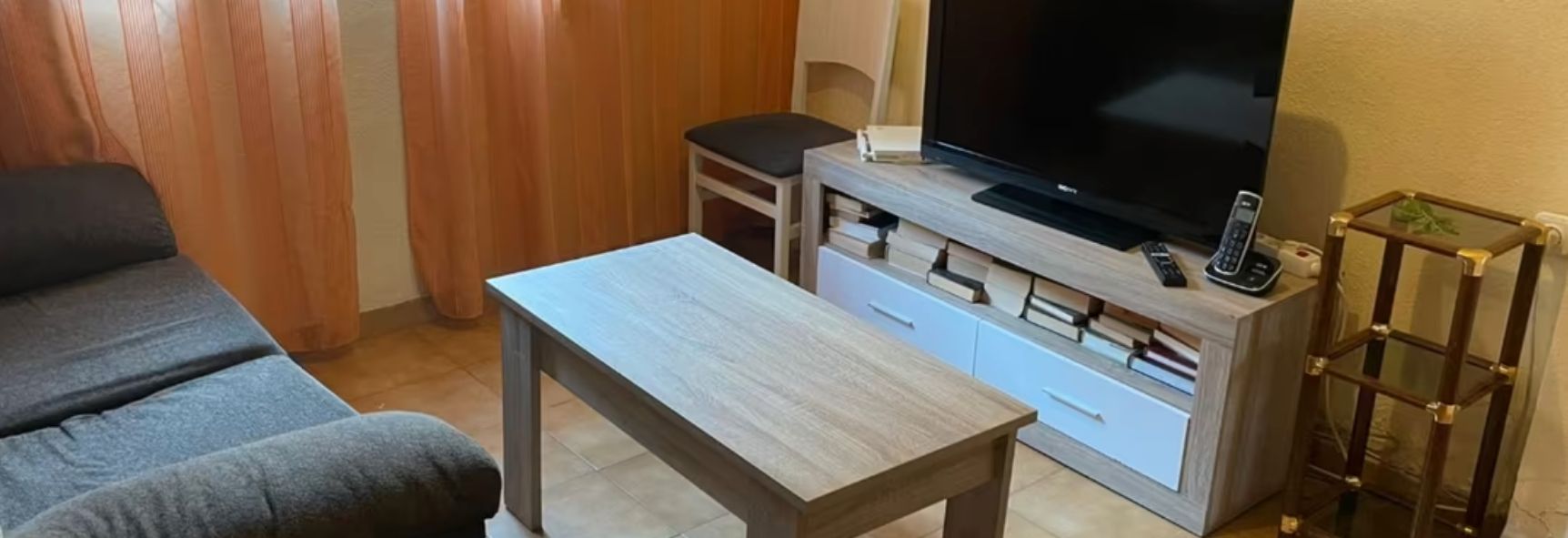 Sala d'estar de Planta baixa de lloguer en  Valencia Capital amb Terrassa, Moblat i Forn
