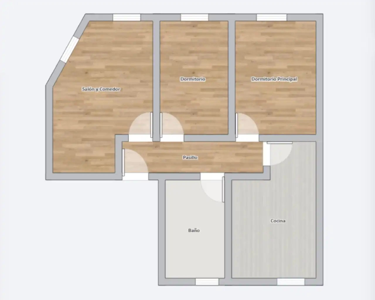 Wohnung zum Verkauf in Calle Vetusta, Fozaneldi - Tenderina