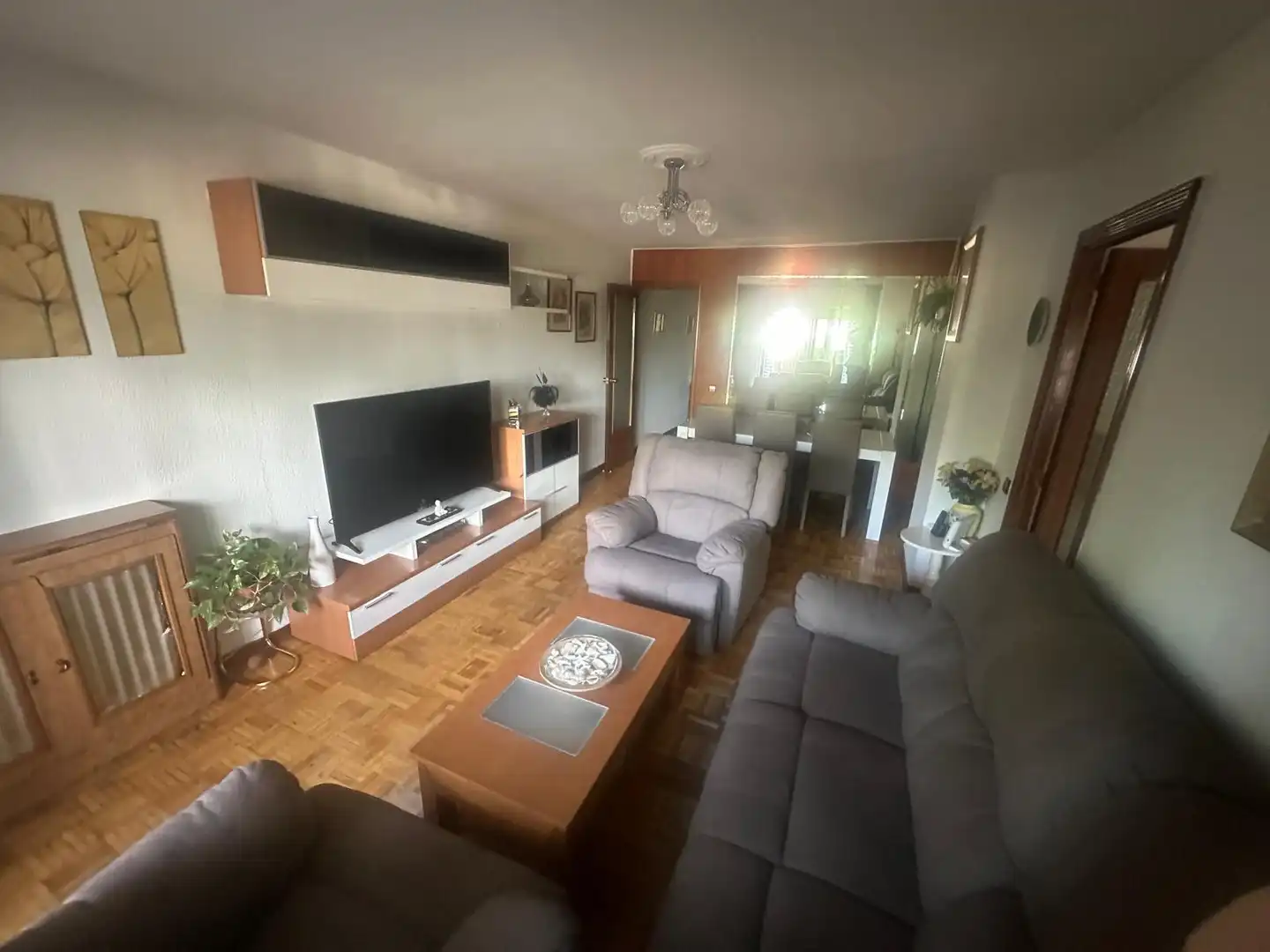 Living room of Flat for sale in Madrid  with Heating, Terrace and Furnished