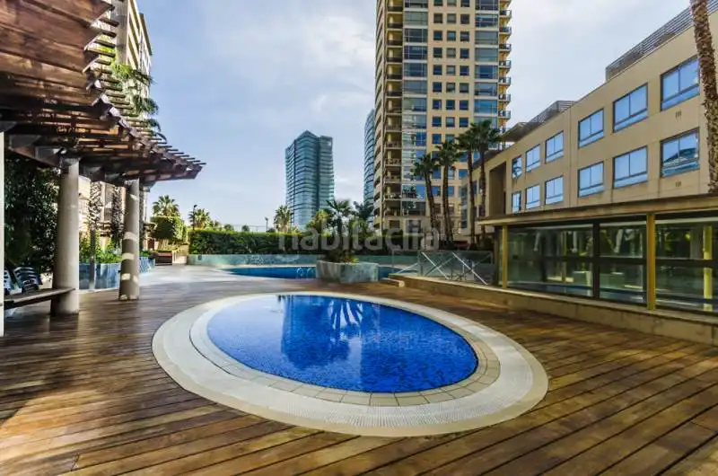 Swimming pool of Flat for rent in Barcelona  with Air Conditioner, Terrace and Furnished