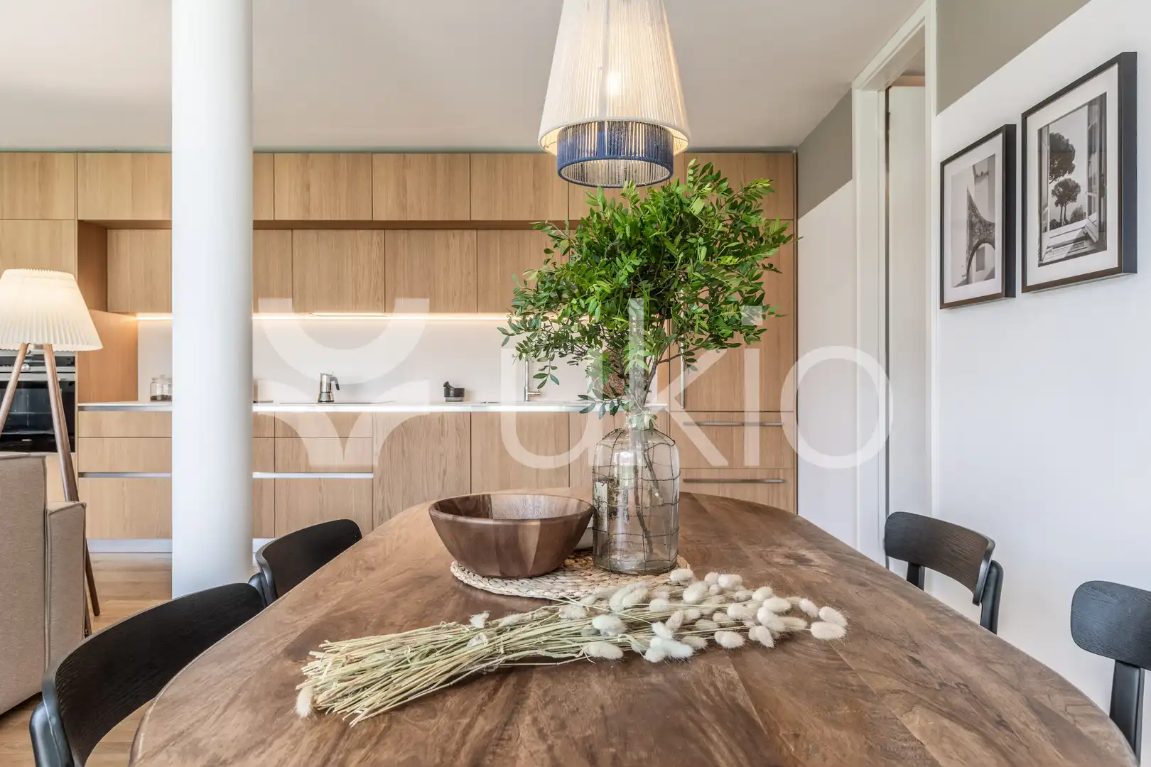 Cocina de Apartamento de alquiler en Madrid con Aire acondicionado, Amueblado y Horno