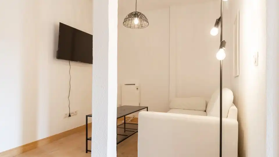 Sala de estar de Piso de alquiler en  Madrid Capital con Calefacción, Amueblado y Horno