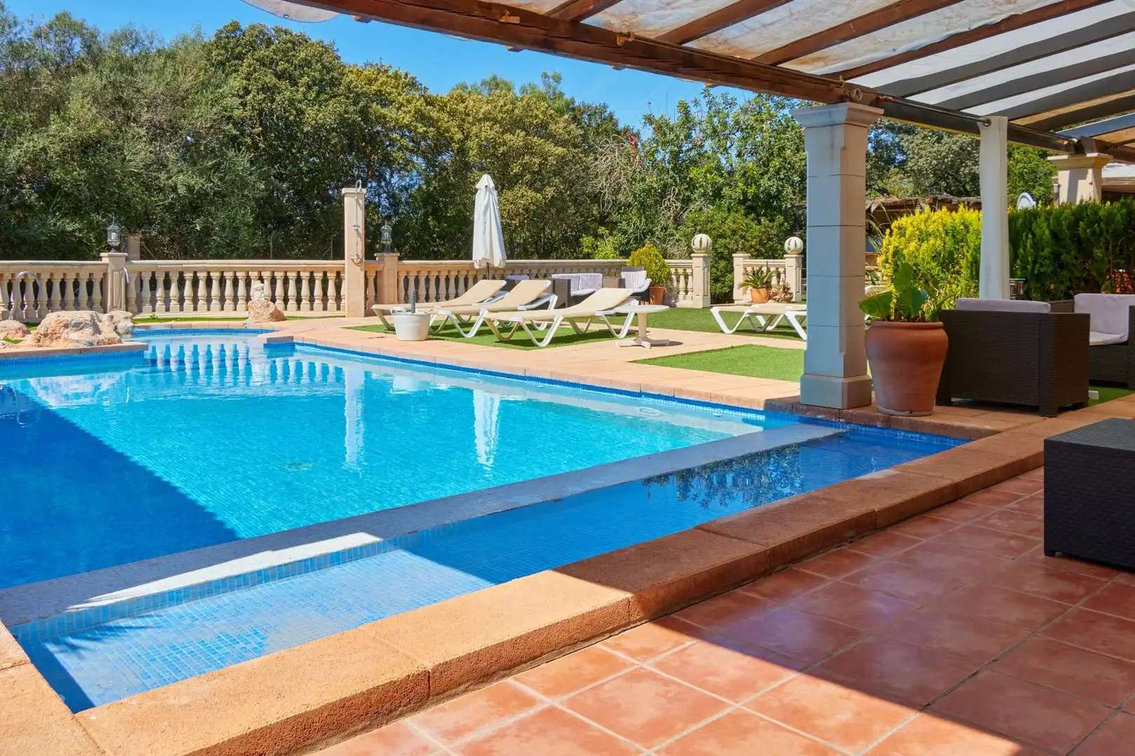Piscina de Finca rústica en venta en Llucmajor con Aire acondicionado, Jardín privado y Terraza