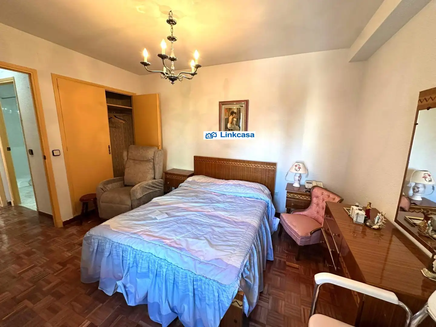 Bedroom of Flat for sale in Madrid  with Heating, Terrace and Furnished