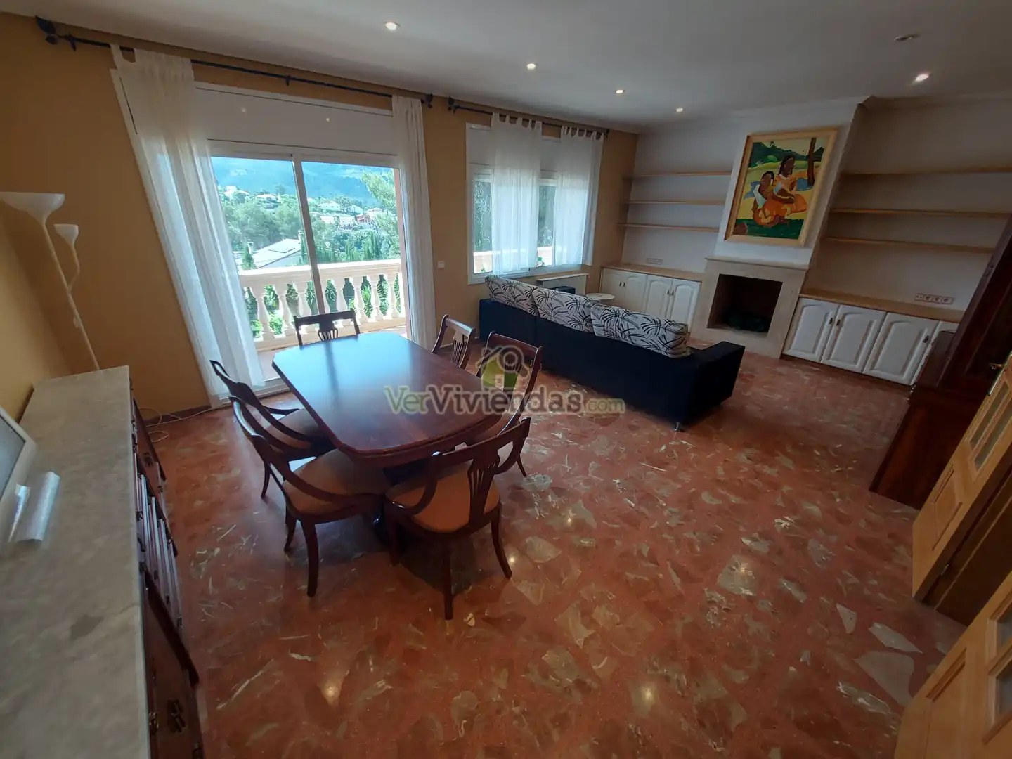 Sala d'estar de Casa o xalet en venda en Vallirana amb Calefacció, Jardí privat i Terrassa