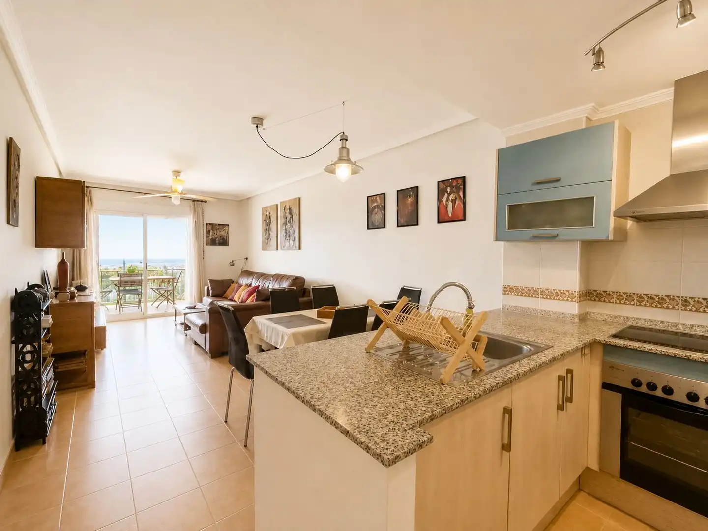 Wohnzimmer von Dachboden zum Verkauf in El Campello mit Klimaanlage, Heizung und Terrasse