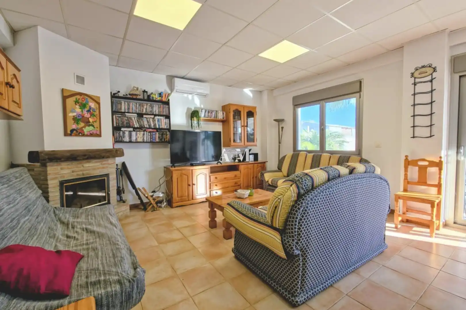 Sala d'estar de Casa o xalet de lloguer en Pilar de la Horadada amb Aire condicionat, Calefacció i Jardí privat
