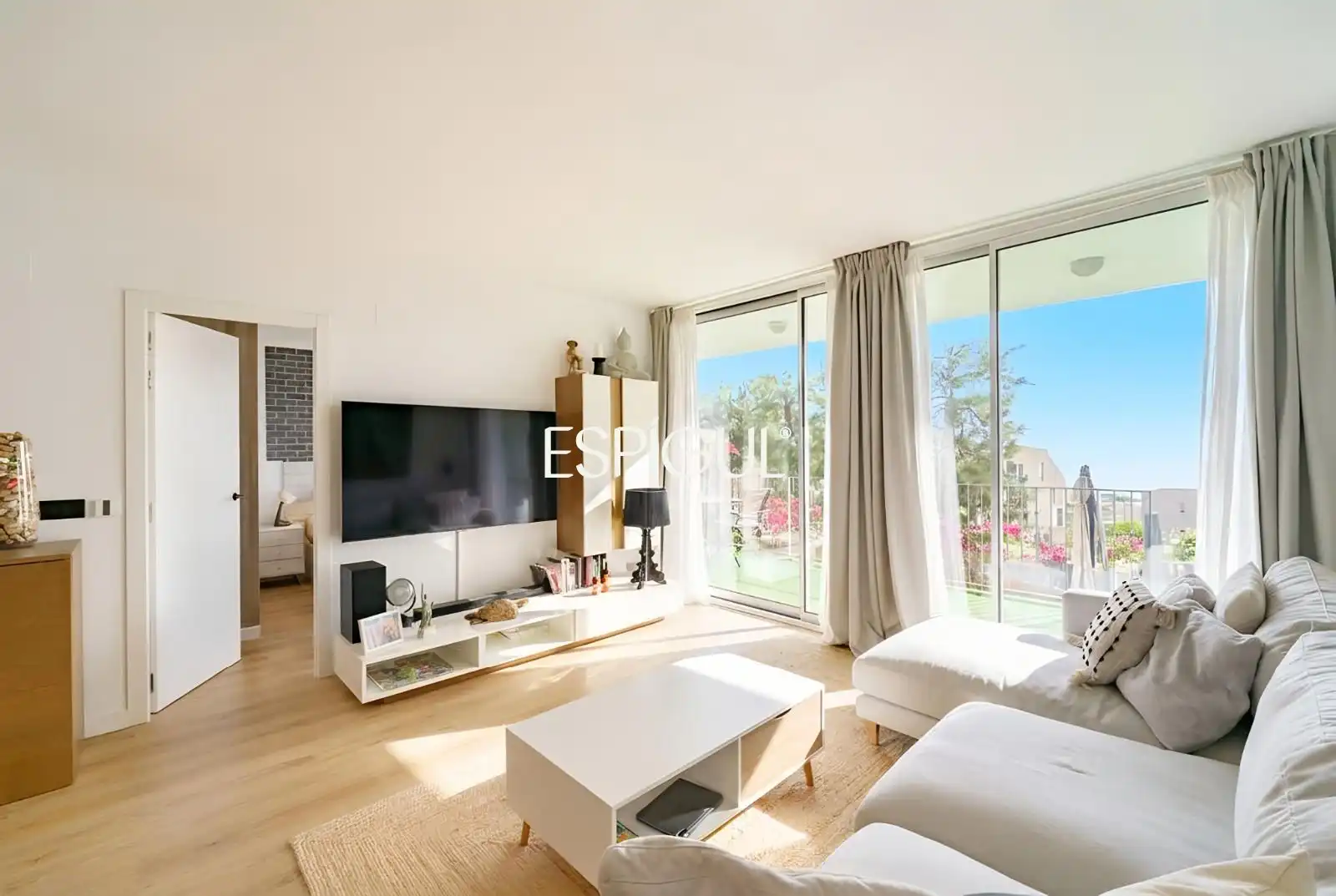 Sala de estar de Piso en venta en Montgat con Aire acondicionado, Calefacción y Terraza