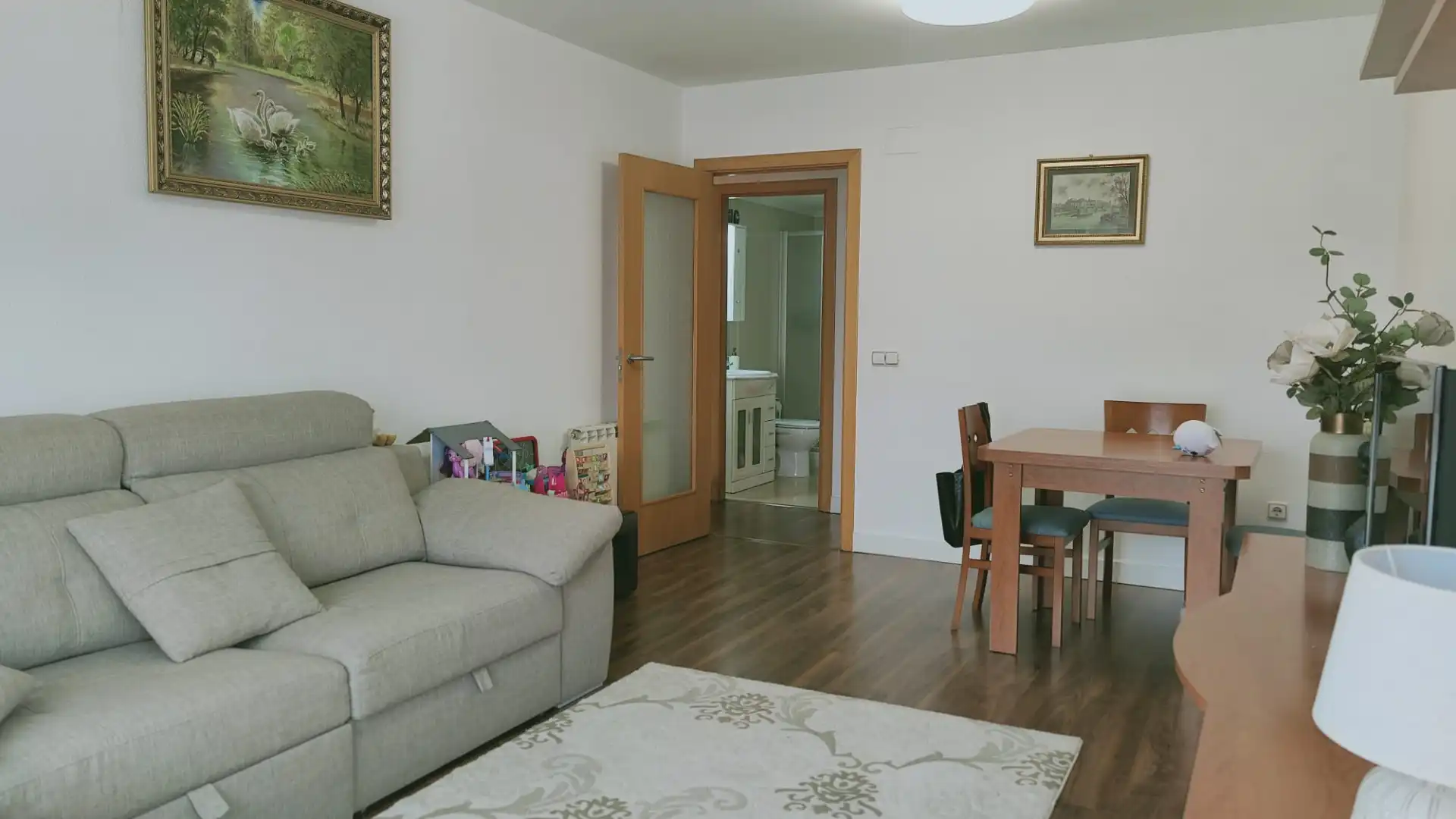 Living room of Flat for sale in Vila-seca  with Heating, Parquet flooring and Furnished