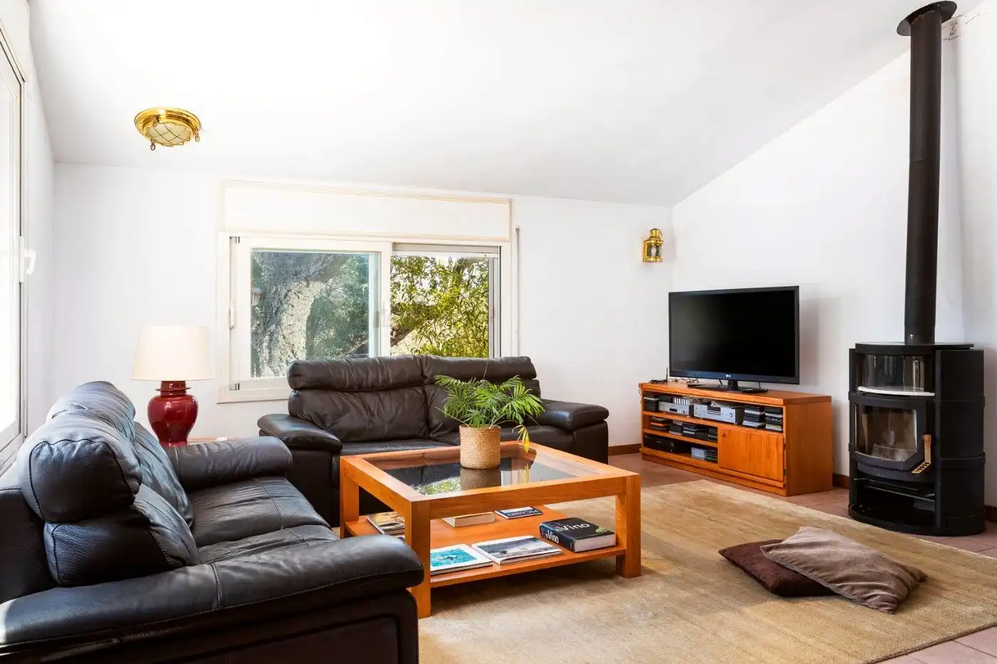 Sala d'estar de Casa o xalet en venda en Cabrera de Mar amb Aire condicionat, Traster i Piscina