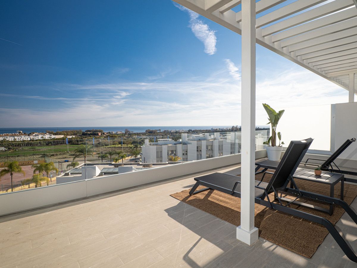 Terraza de Ático de alquiler en Estepona con Aire acondicionado, Jardín privado y Terraza
