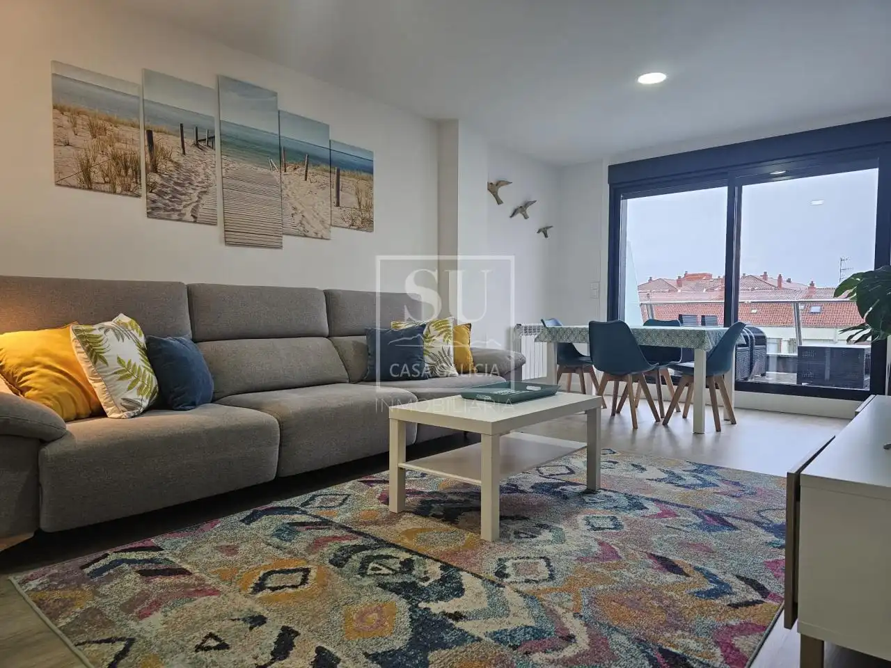 Sala de estar de Piso de alquiler en Baiona con Calefacción, Terraza y Trastero